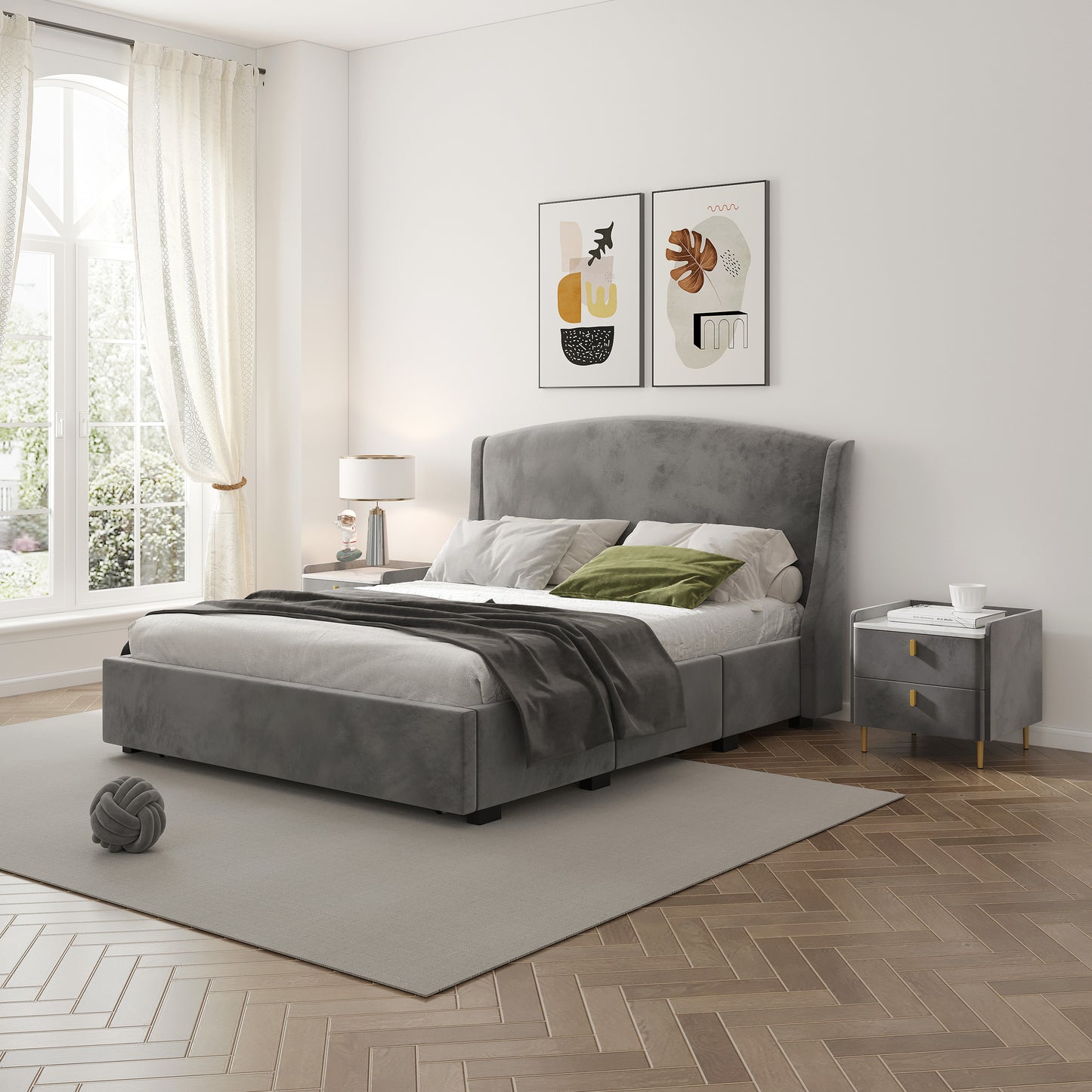 Anka Clarinet Bed Frame -3 Drawers Storage