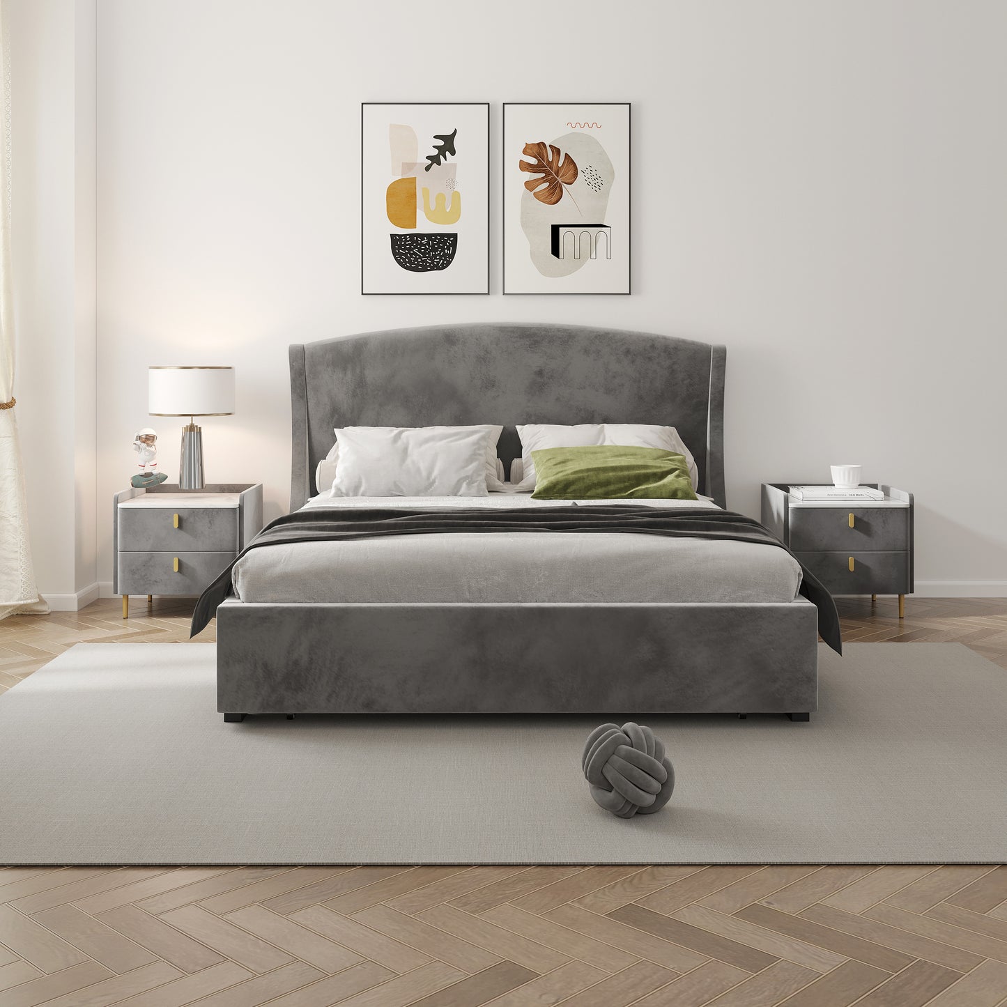 Anka Clarinet Bed Frame -3 Drawers Storage