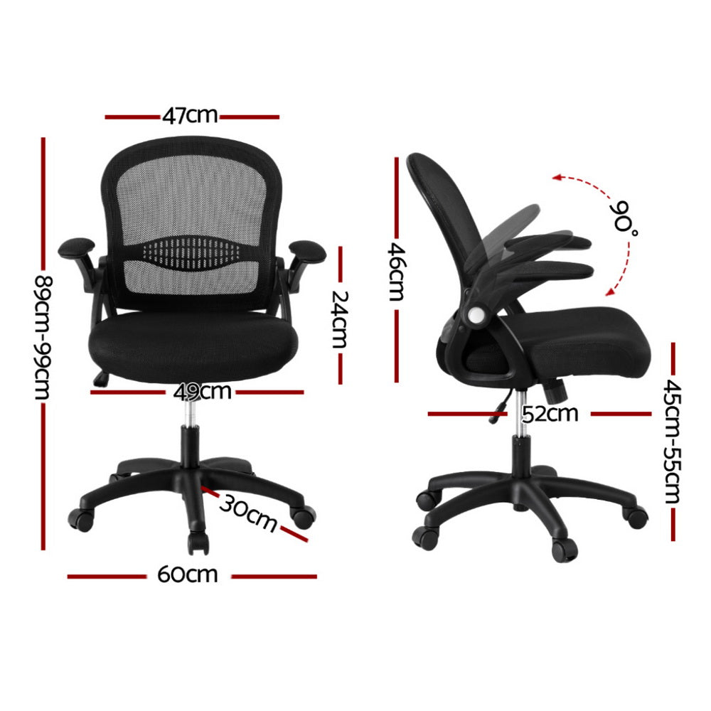 Mesh Office Chair Mid Back Black - L2013