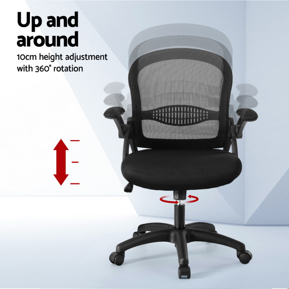 Mesh Office Chair Mid Back Black - L2013