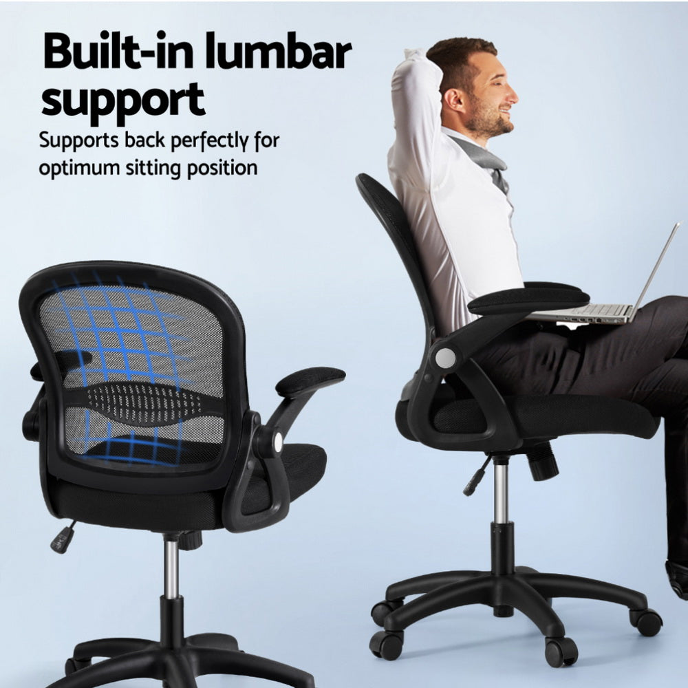 Mesh Office Chair Mid Back Black - L2013