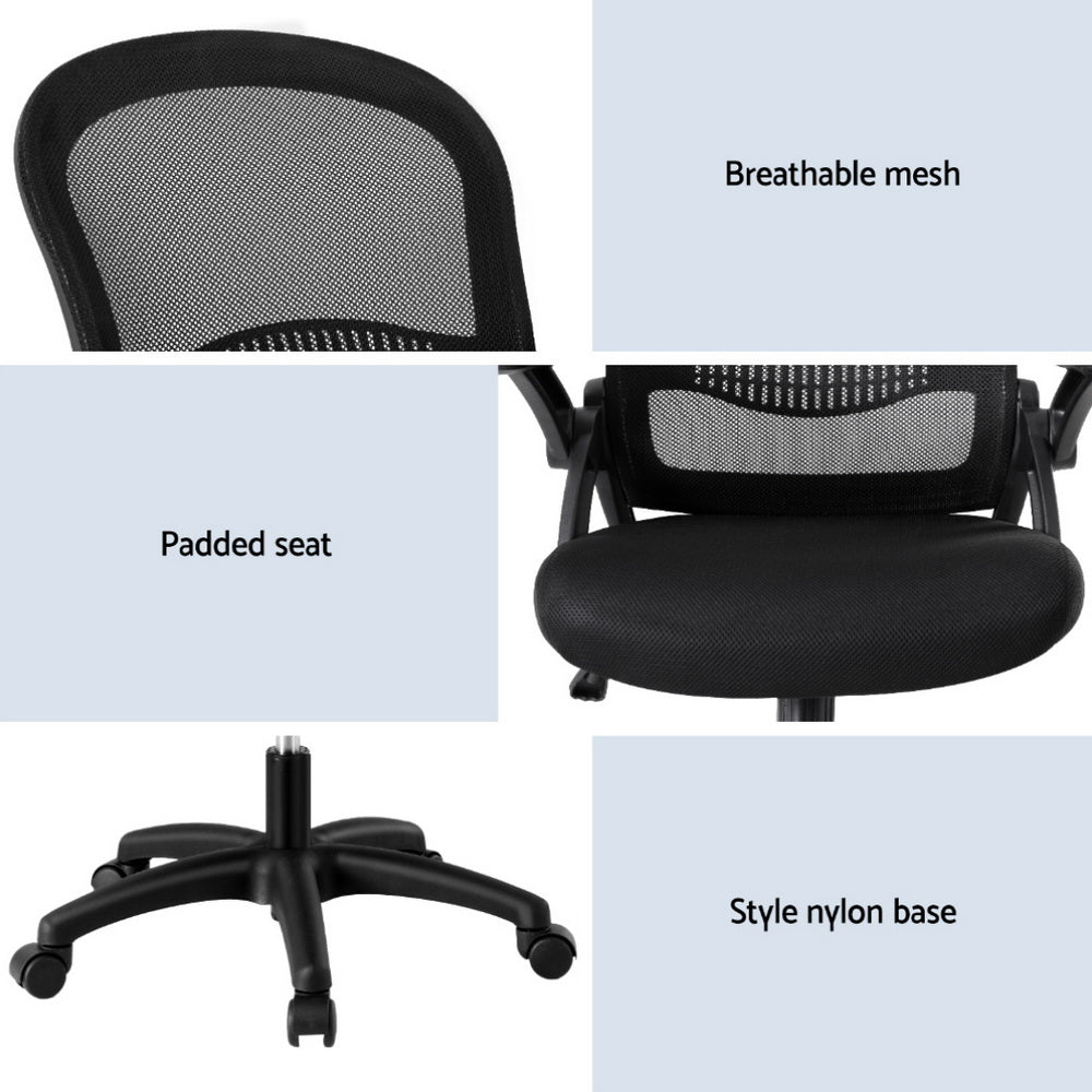 Mesh Office Chair Mid Back Black - L2013