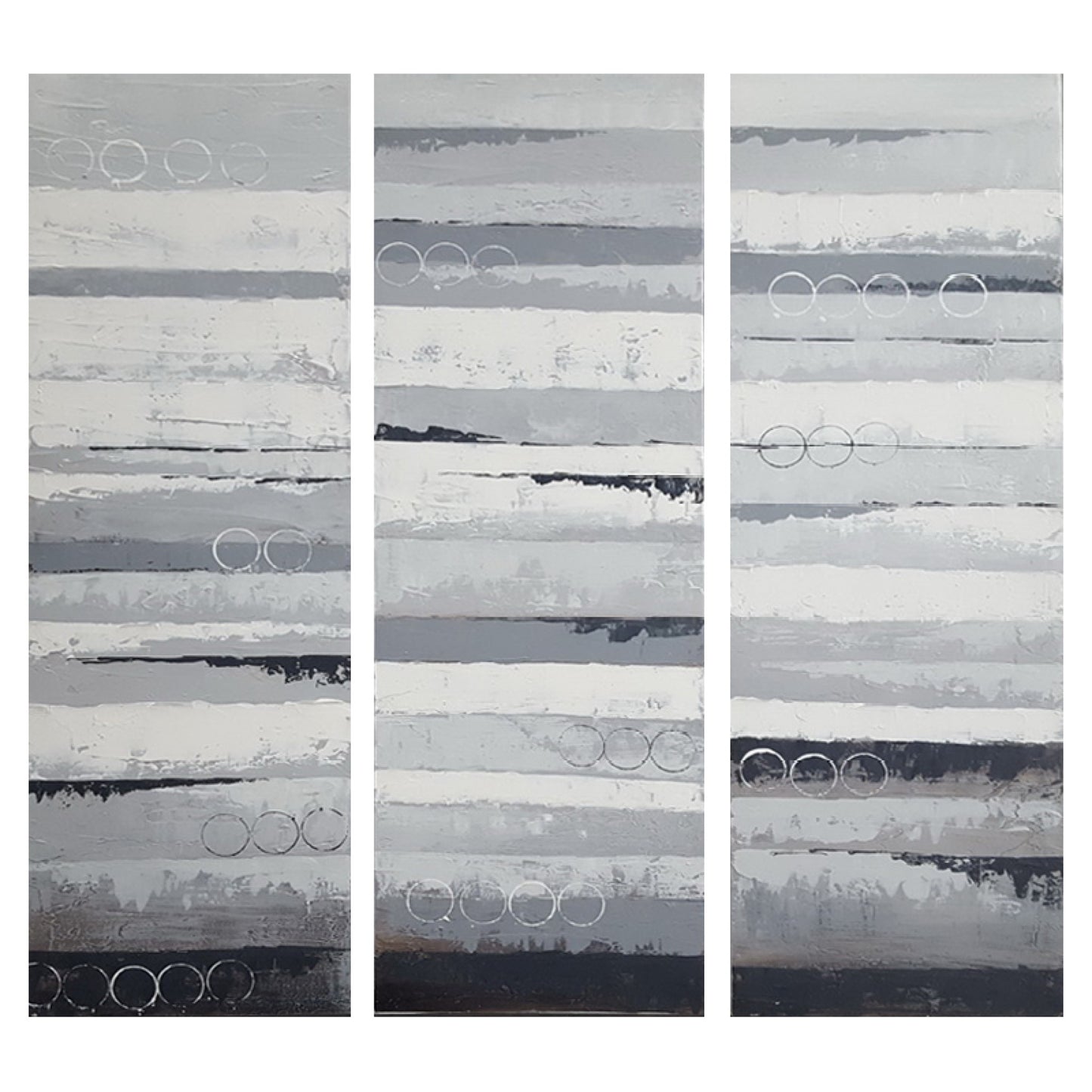 3/S Golden Ripples Painting 30*90*3cm WF749