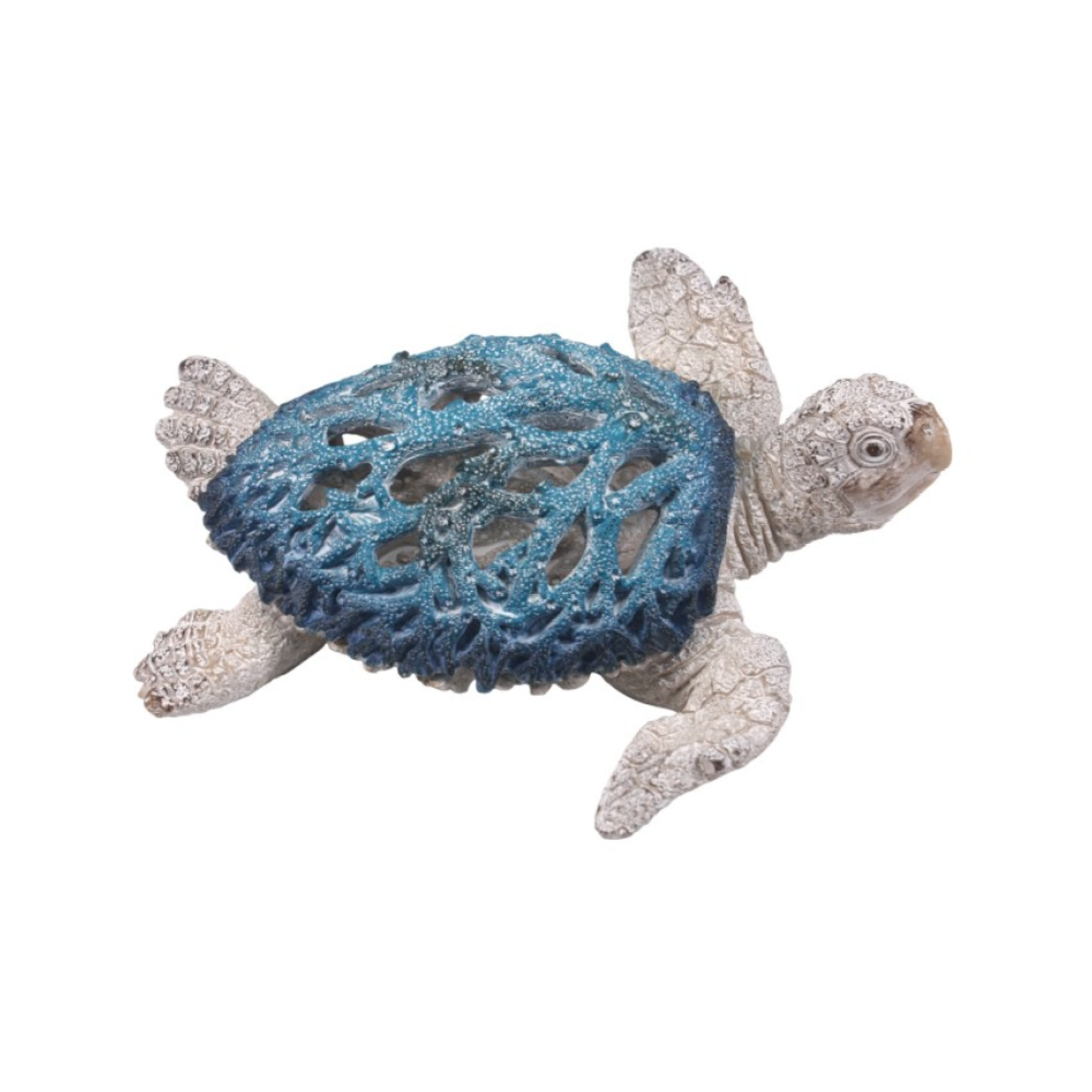 Anka Crafts 20cm Blue Turtle with Coral Décor