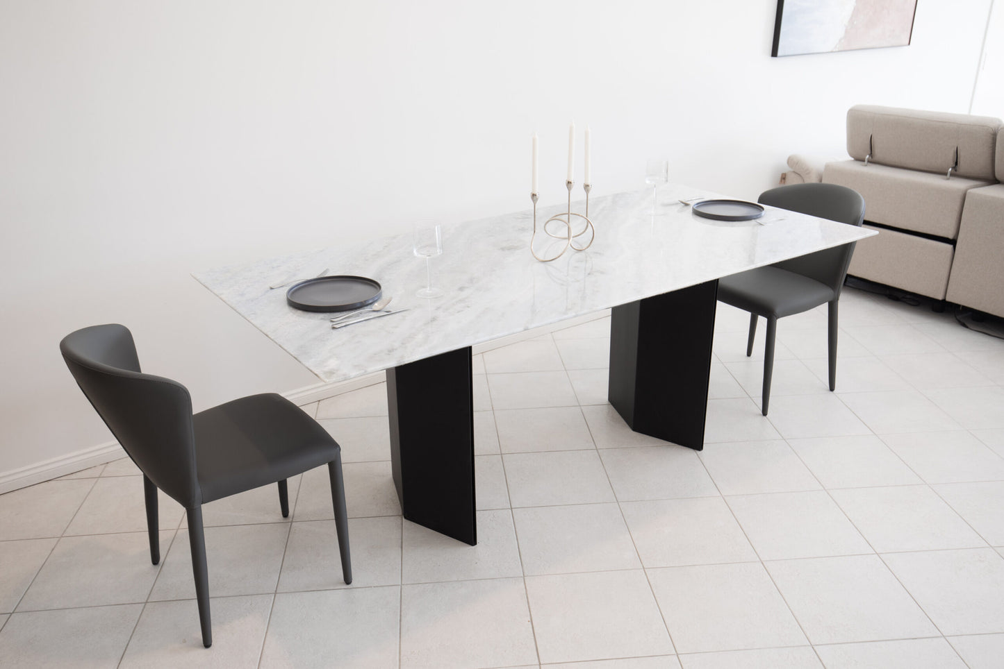 Galaxy Natural Marble Dining Table - 200cm