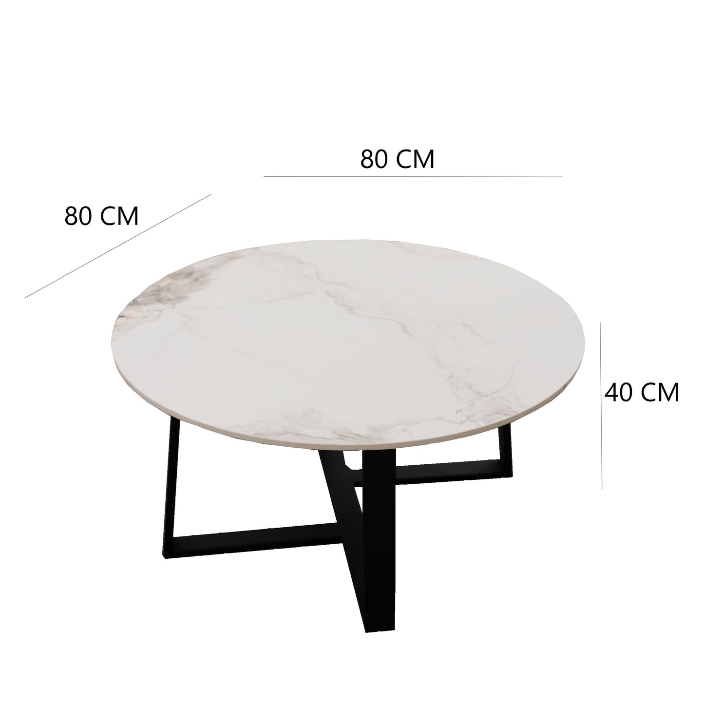 Charlene Engineered Marble Coffee Table Set