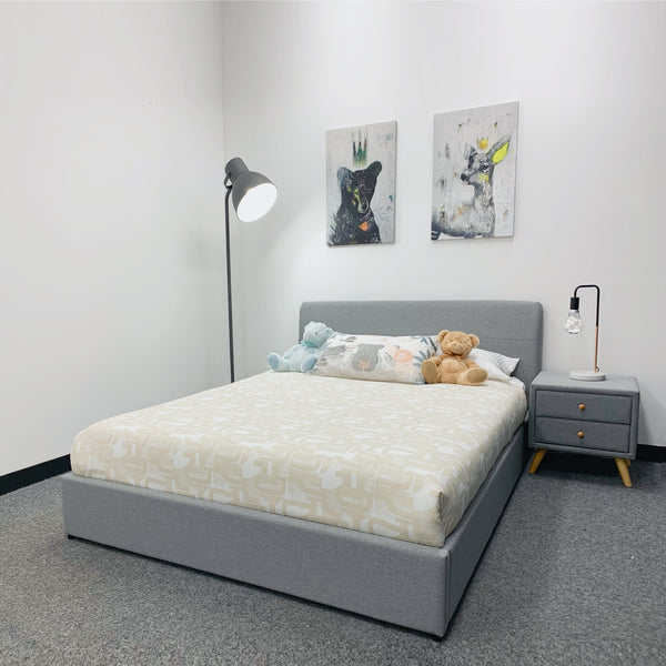 Anka Violin Gas Lift Grey Fabirc Bed Frame