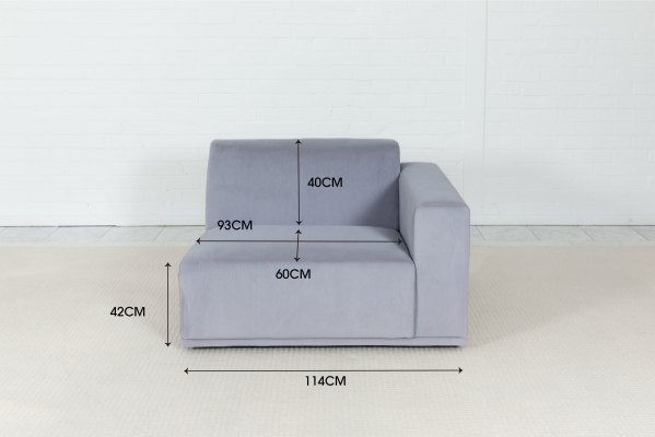 DOFF Modular Sofa - Light Grey Velvet