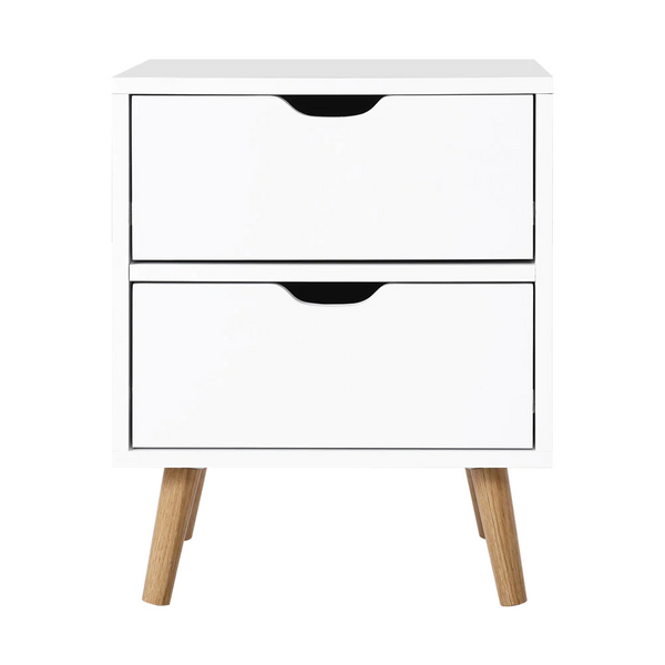 Two drawers SCAN Bedside Table - NASCAN01BS