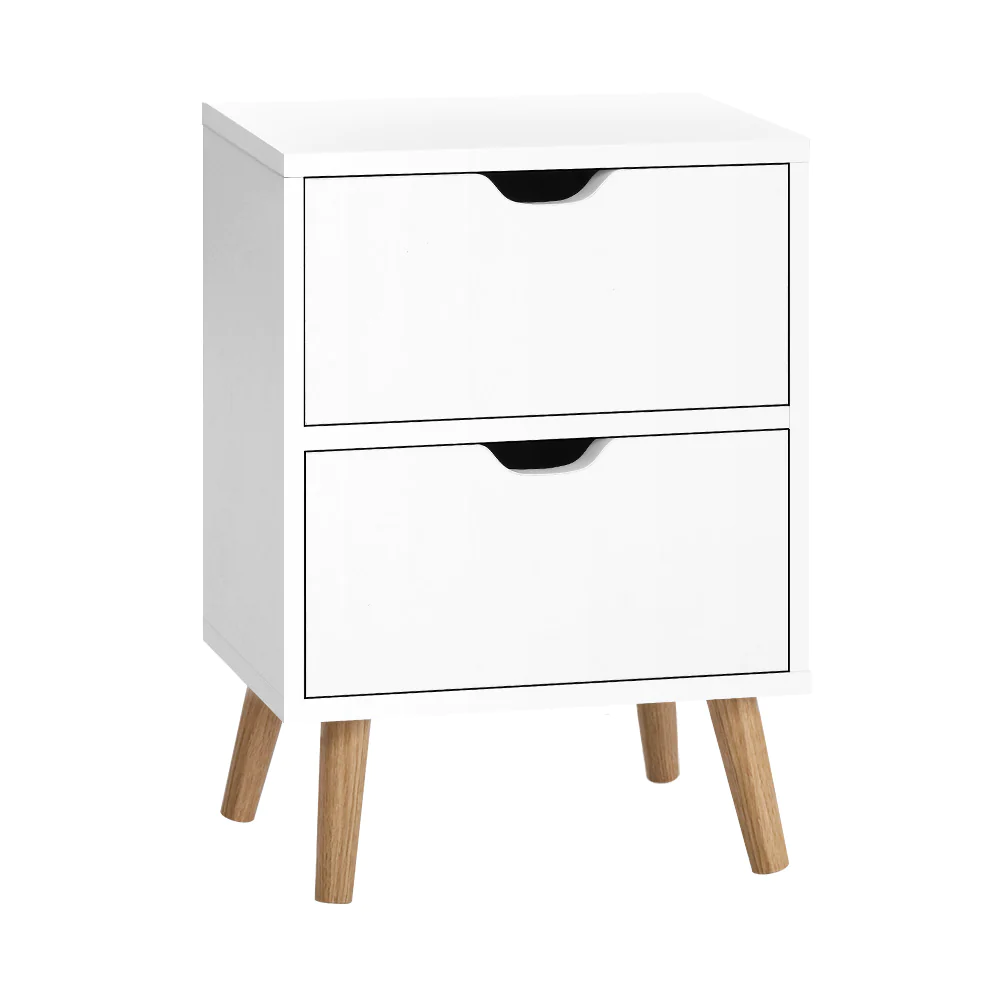 Two drawers SCAN Bedside Table - NASCAN01BS