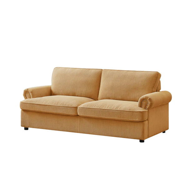 Anka "PHEBE" Sofa Bed Couch with a Foam Mattress - Ginger