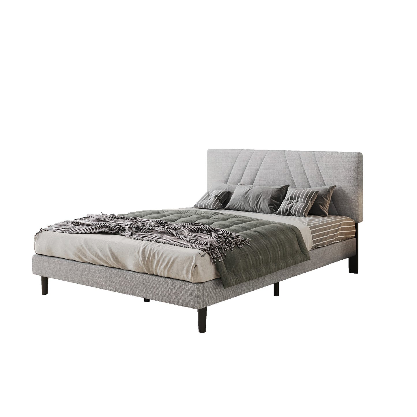 Anka Viola Grey Fabirc Bed Frame