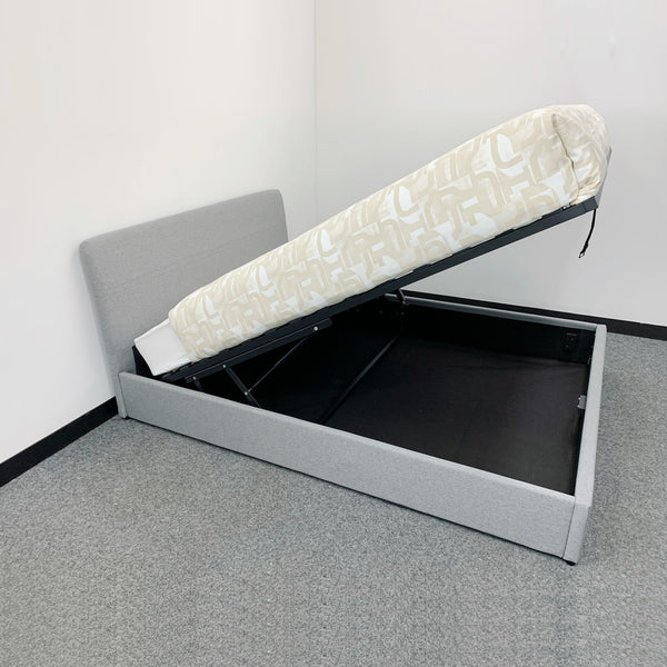 Anka Violin Gas Lift Grey Fabirc Bed Frame