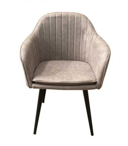 Velvet Armchair with Black Metal Leg Dining Chair - EH2019DC