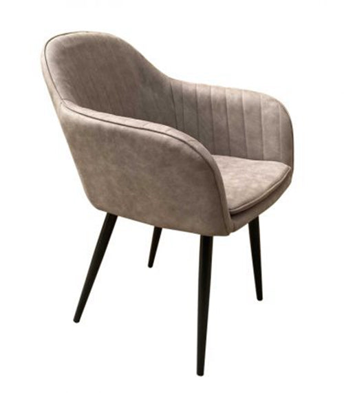 Velvet Armchair with Black Metal Leg Dining Chair - EH2019DC