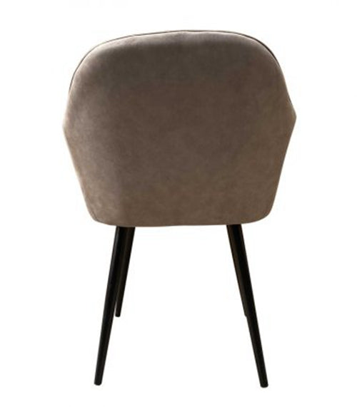 Velvet Armchair with Black Metal Leg Dining Chair - EH2019DC