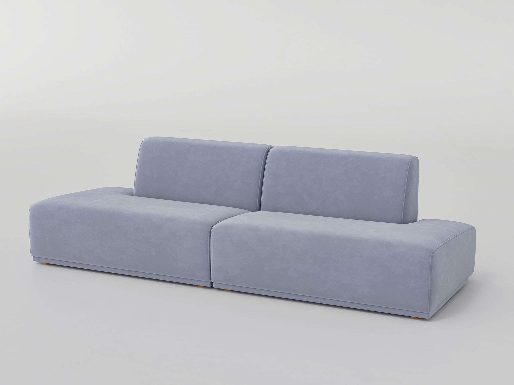 DOFF Modular Sofa - Light Grey Velvet