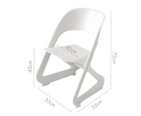 Stackable Plastic Outdoor Chair / Dining Chair - White - NAPPDC