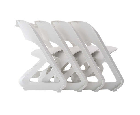 Stackable Plastic Outdoor Chair / Dining Chair - White - NAPPDC