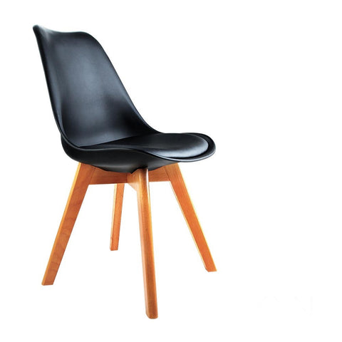 Eames Padded Dining Chair - Black