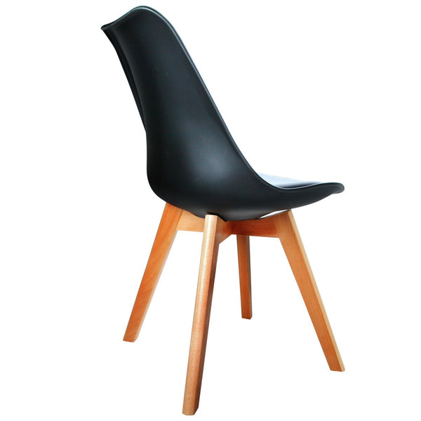 Eames Padded Dining Chair - Black