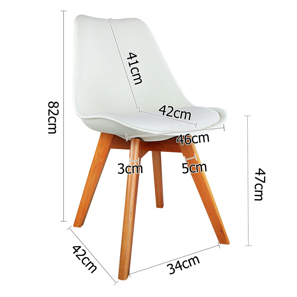 Eames Padded Dining Chair - White