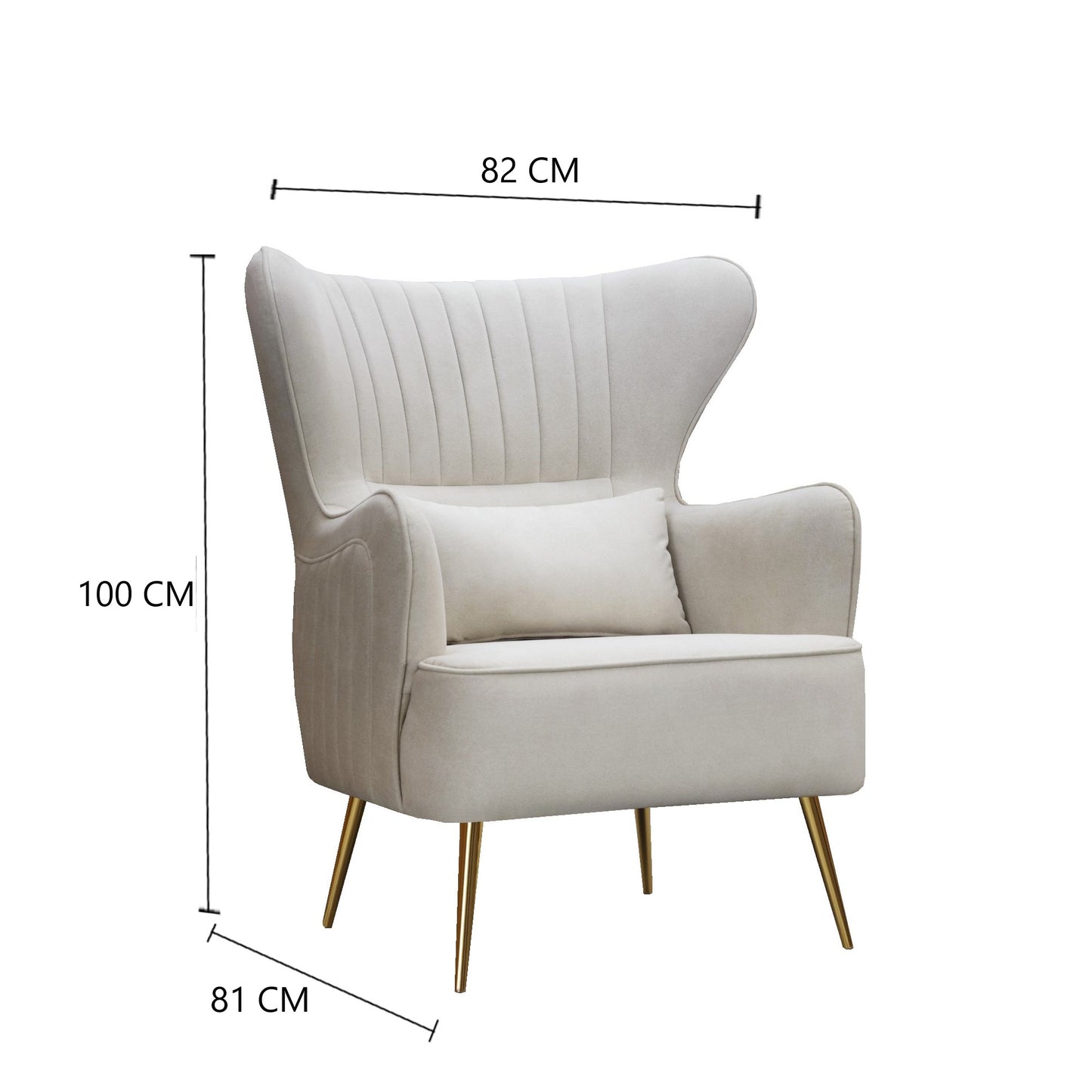 "CELINE" Accent Chairs Armchair with Ottoman -CR