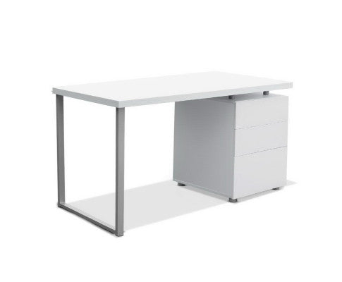 140cm 3 drawers cabinet Desk - White - NA140MDK-WH