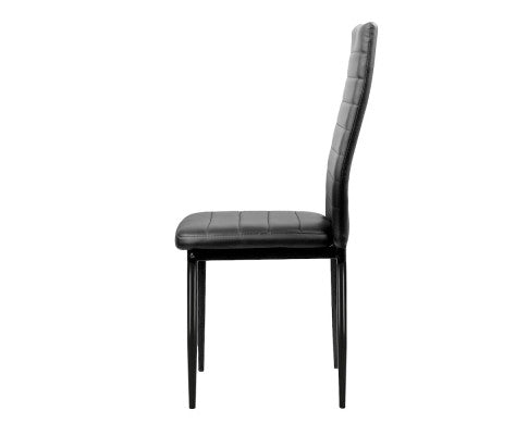 High-Back PVC leather Dining Chair - NAC02DC