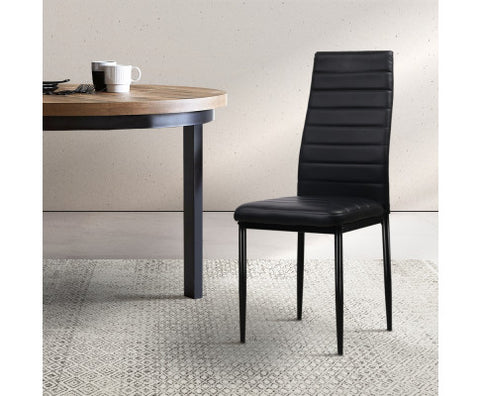 High-Back PVC leather Dining Chair - NAC02DC