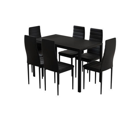 120cm Black Dining Set