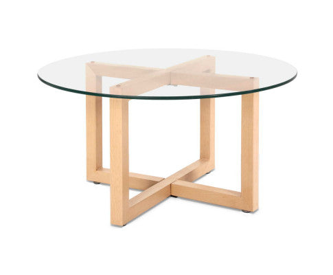 Round Tempered Glass Coffee Table