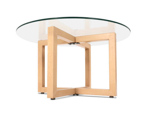 Round Tempered Glass Coffee Table