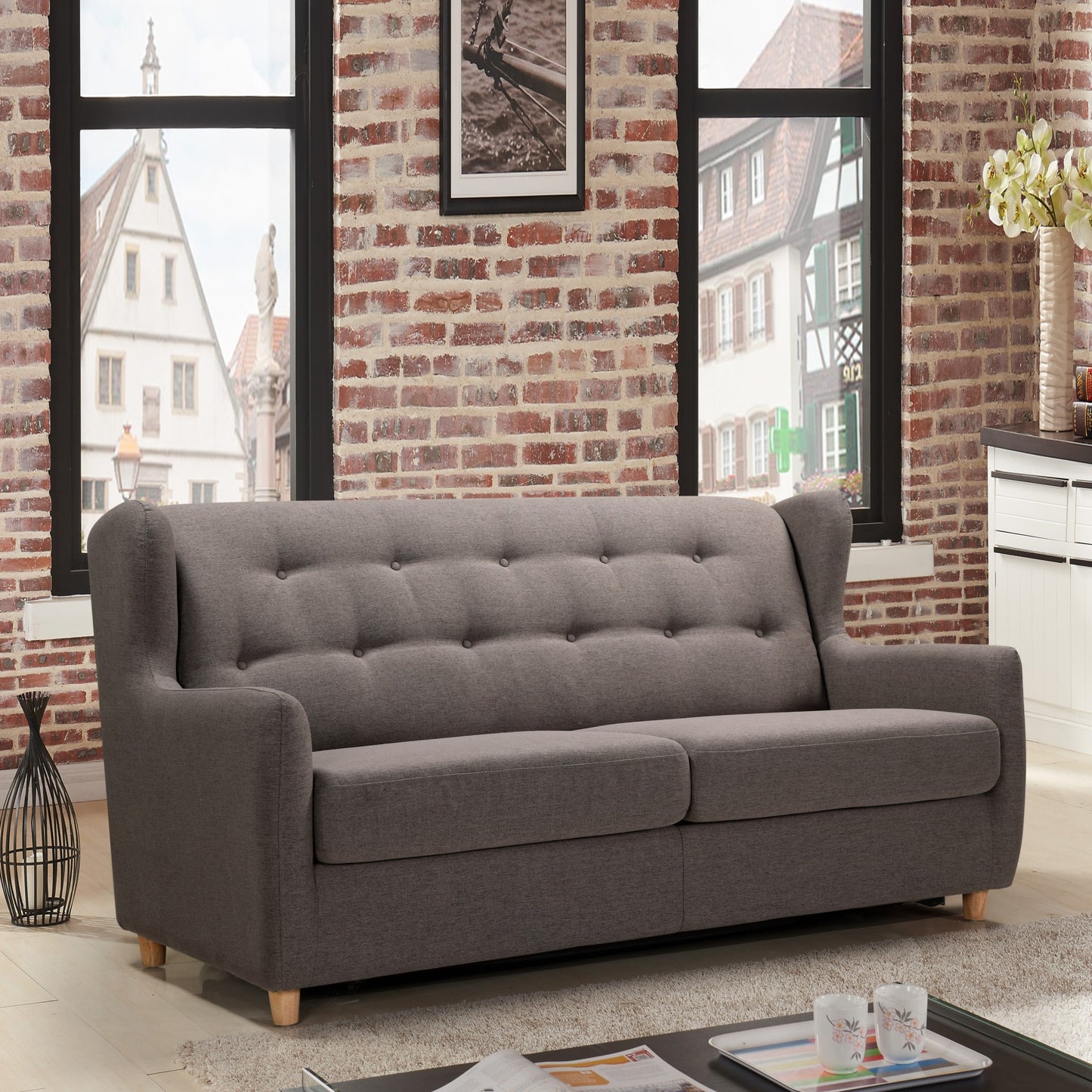 Anka "MAQUIS" Sofa Bed Couch with a Separate Foam Mattress