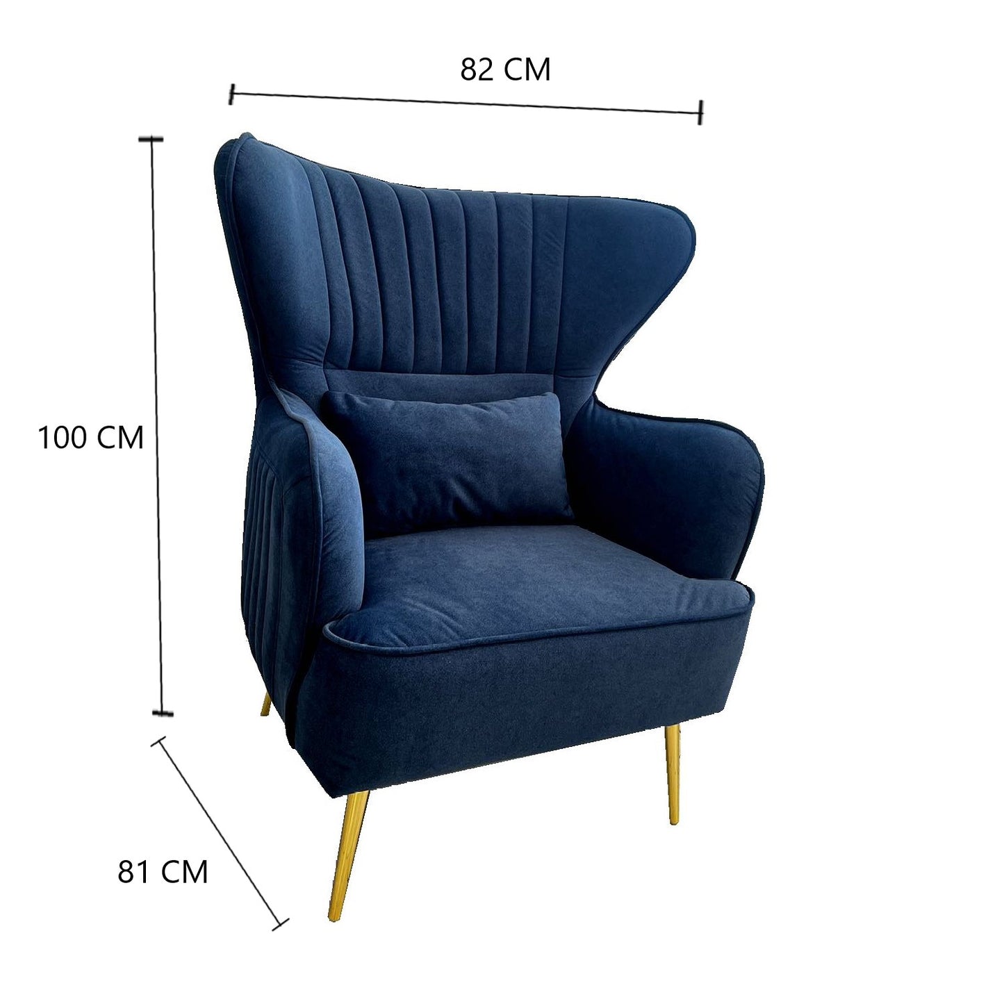 "CELINE" Accent Chairs Armchair with Ottoman -BU