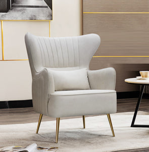 "CELINE" Accent Chairs Armchair with Ottoman -CR