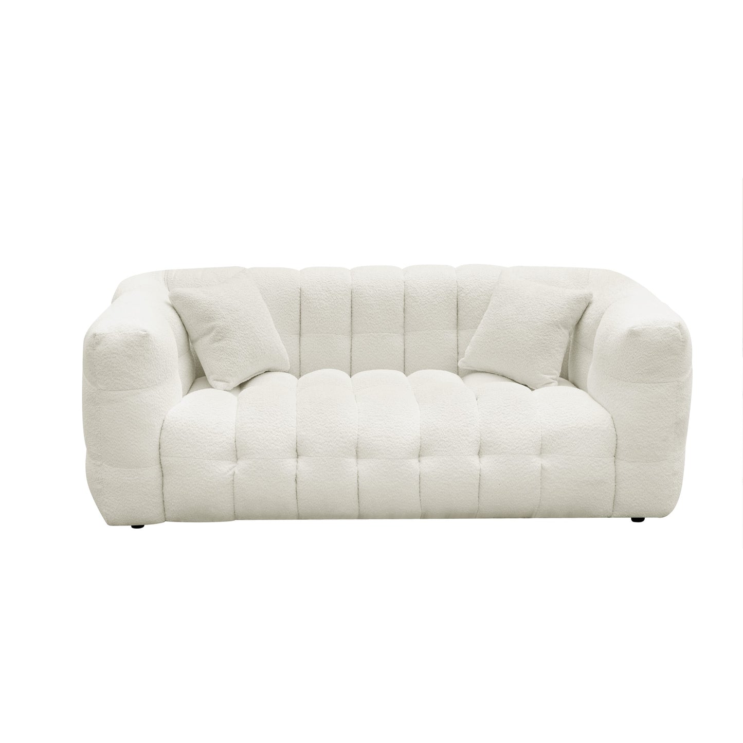 "MARIO" FASHION 3 Seater Sofa Boucle Fabric White