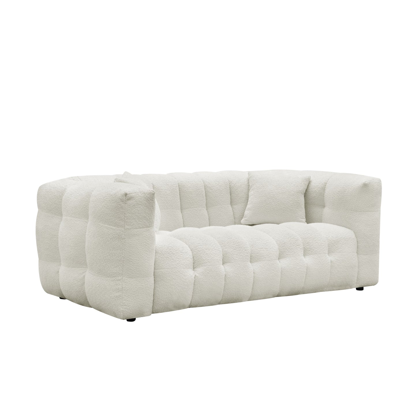 "MARIO" FASHION 2 Seater Sofa Boucle Fabric White