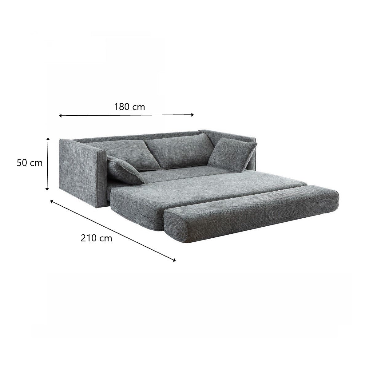 Anka "COMFY" Sofa Bed Couch - Fabric Grey