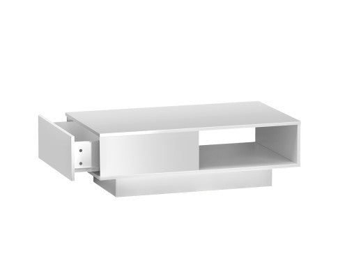 LED Coffee Table with one drawer - White or Black