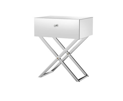 One drawer mirrored  Bedside Table - NAMR01BS