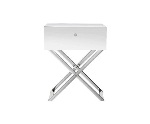 One drawer mirrored  Bedside Table - NAMR01BS