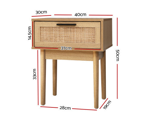 One drawer High legs Bedside Table - NARATBS