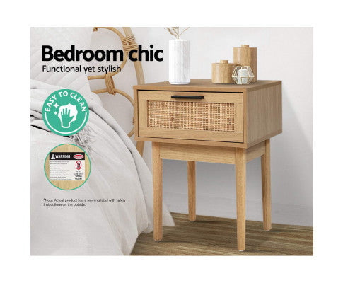 One drawer High legs Bedside Table - NARATBS