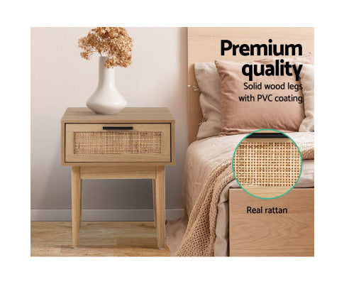 One drawer High legs Bedside Table - NARATBS