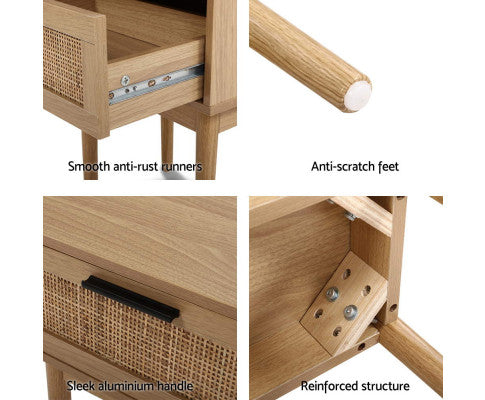 One drawer High legs Bedside Table - NARATBS