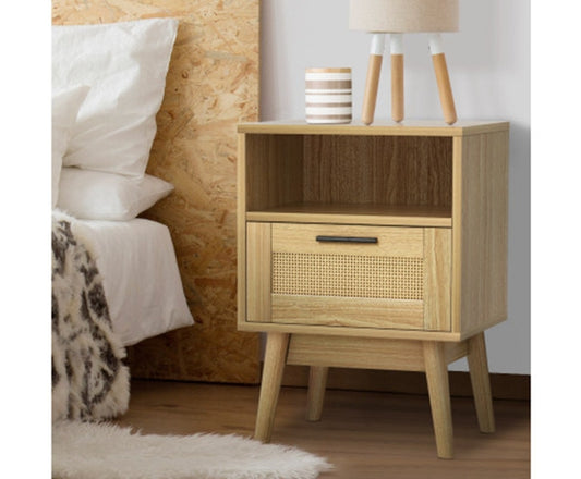 One drawer with shelf Bedside Table - NARAT01BS