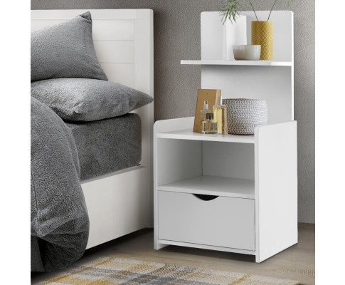 One drawer with shelves Bedside Table - NAP16BS