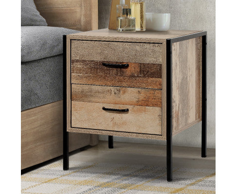 Anka Two drawers Bedside Table - NAG03BS