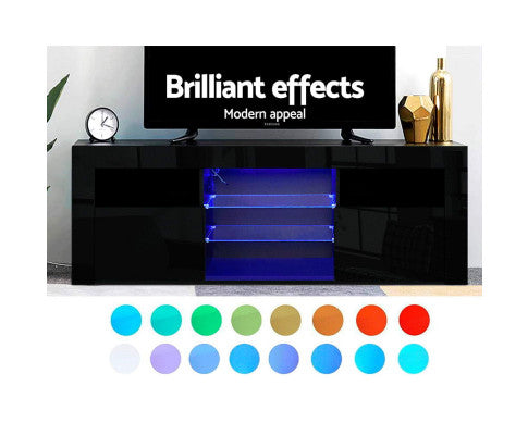 160cm LED Entertainment Unit - Black